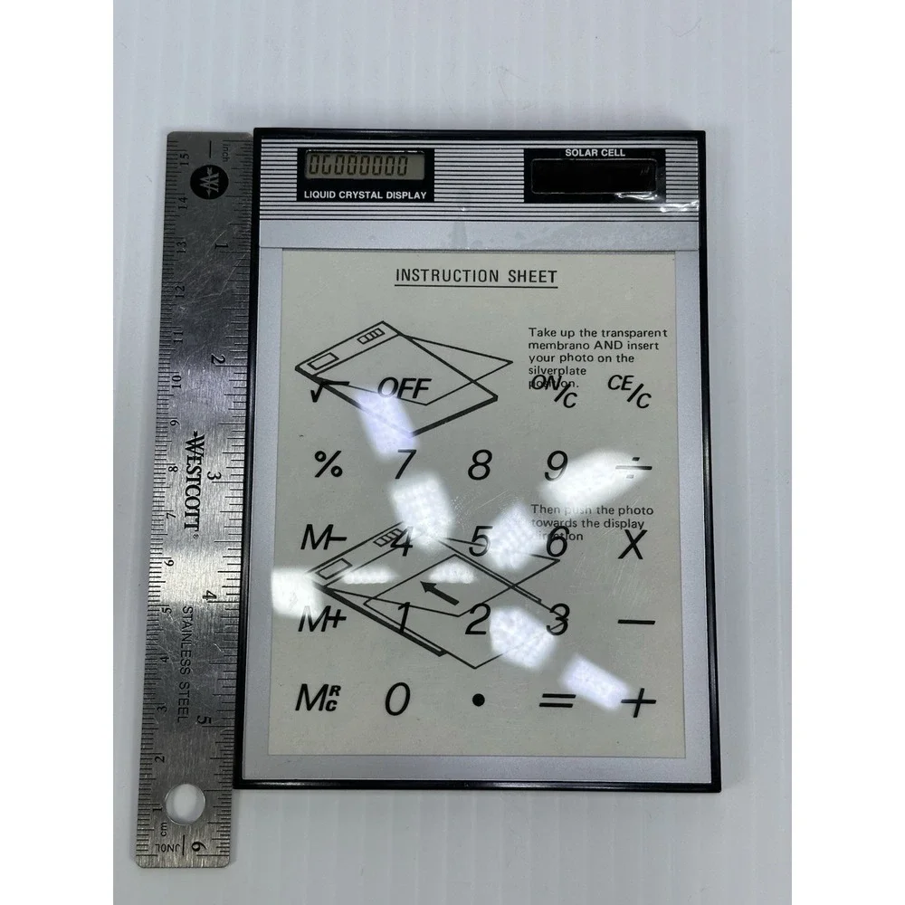 Vintage Photo Insertable Solar Calculator New‎ Old Stock